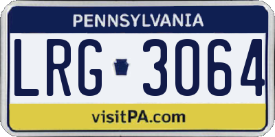 PA license plate LRG3064