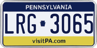 PA license plate LRG3065