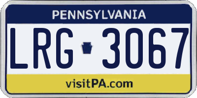 PA license plate LRG3067
