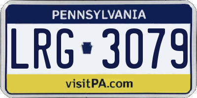 PA license plate LRG3079