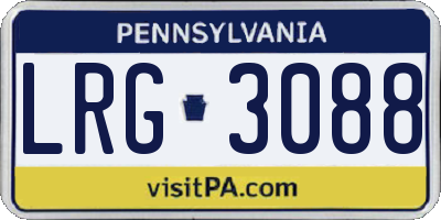 PA license plate LRG3088