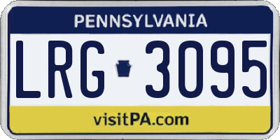 PA license plate LRG3095