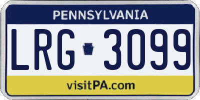 PA license plate LRG3099