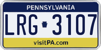 PA license plate LRG3107