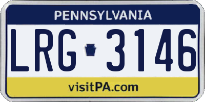 PA license plate LRG3146