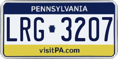 PA license plate LRG3207