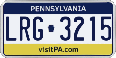 PA license plate LRG3215