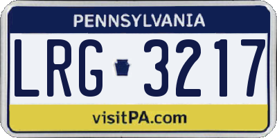 PA license plate LRG3217
