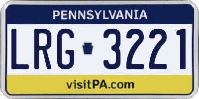 PA license plate LRG3221