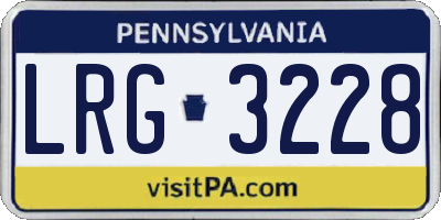 PA license plate LRG3228