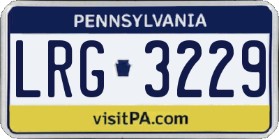 PA license plate LRG3229