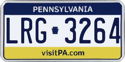 PA license plate LRG3264