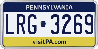 PA license plate LRG3269
