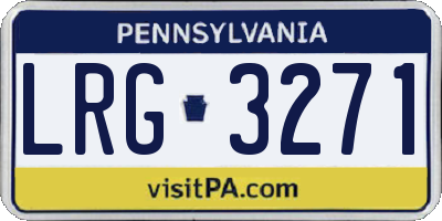 PA license plate LRG3271
