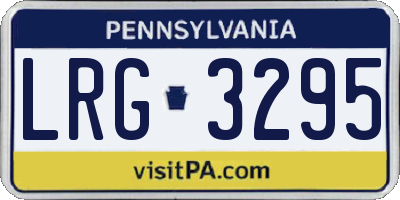 PA license plate LRG3295
