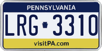 PA license plate LRG3310