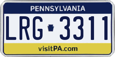 PA license plate LRG3311