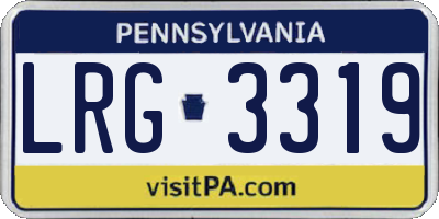 PA license plate LRG3319