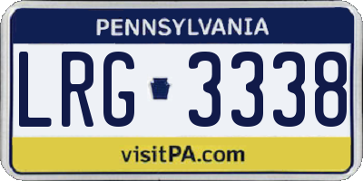 PA license plate LRG3338