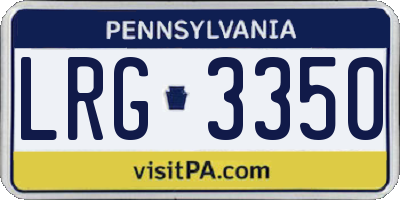 PA license plate LRG3350