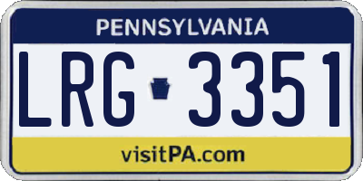 PA license plate LRG3351