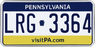 PA license plate LRG3364