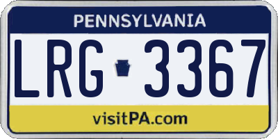 PA license plate LRG3367