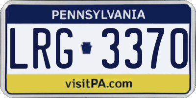 PA license plate LRG3370