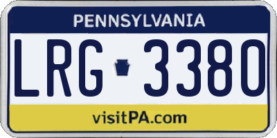 PA license plate LRG3380