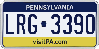 PA license plate LRG3390