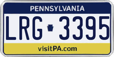 PA license plate LRG3395