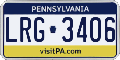 PA license plate LRG3406