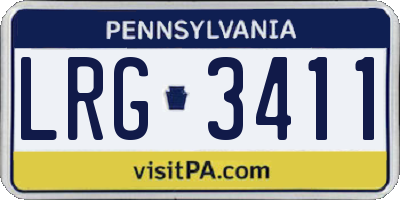 PA license plate LRG3411