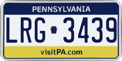 PA license plate LRG3439