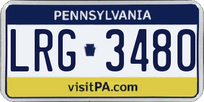 PA license plate LRG3480