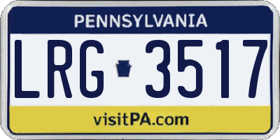 PA license plate LRG3517