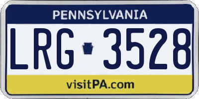 PA license plate LRG3528
