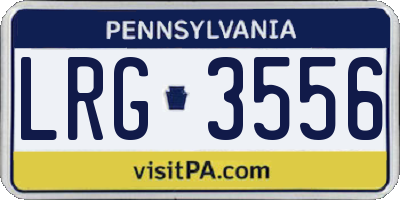 PA license plate LRG3556