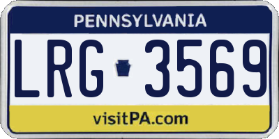 PA license plate LRG3569