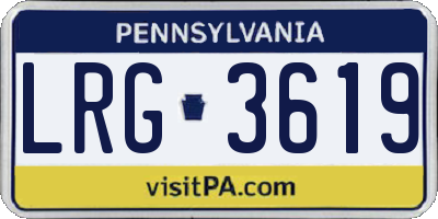 PA license plate LRG3619