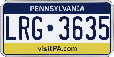 PA license plate LRG3635