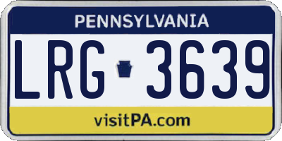 PA license plate LRG3639