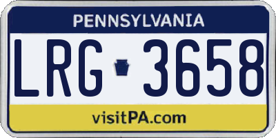 PA license plate LRG3658