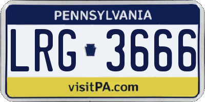PA license plate LRG3666