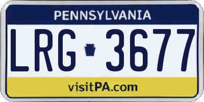 PA license plate LRG3677
