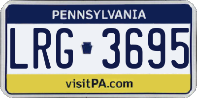 PA license plate LRG3695