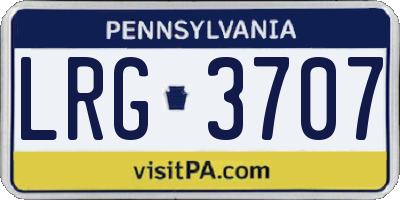 PA license plate LRG3707
