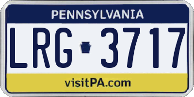 PA license plate LRG3717