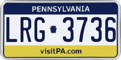 PA license plate LRG3736