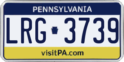 PA license plate LRG3739